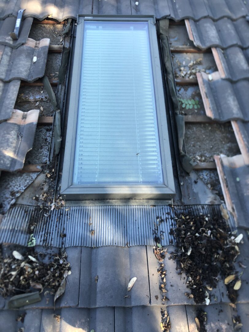 Roof leak around skylights