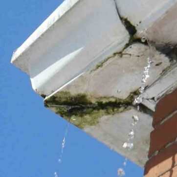 Leaking gutter